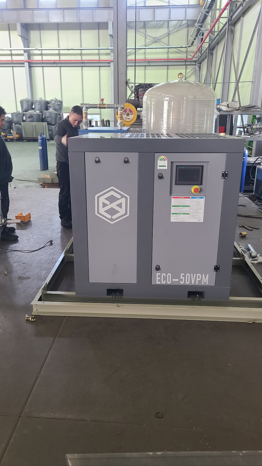 콤프레샤 설치 사진